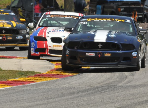 Ian James led early in the Mustang Boss 302R.  [John Wiedemann Photo]