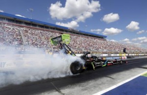 Clay Millican earned the No. 1 qualifying position in Top Fuel heading into Sunday's elimination rounds at the NHRA Carolina Nationals at zMAX Dragway. (CMS/HHP)
