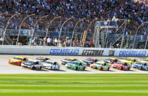 The start of the myAFibRisk.com 400 at Chicagoland Speedway. [Russ Lake Photo]