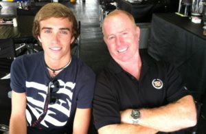 Canaan O’Connell with his dad, four-time Pirelli World Challenge GT champion, Johnny. [photo courtesy Pirelli World Challenge]