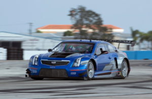 Michael Cooper's Vector Blue No. 8 Cadillac ATS-V.R that he will drive in his second Pirelli World Challenge season. [Richard Prince/Cadillac Photo]
