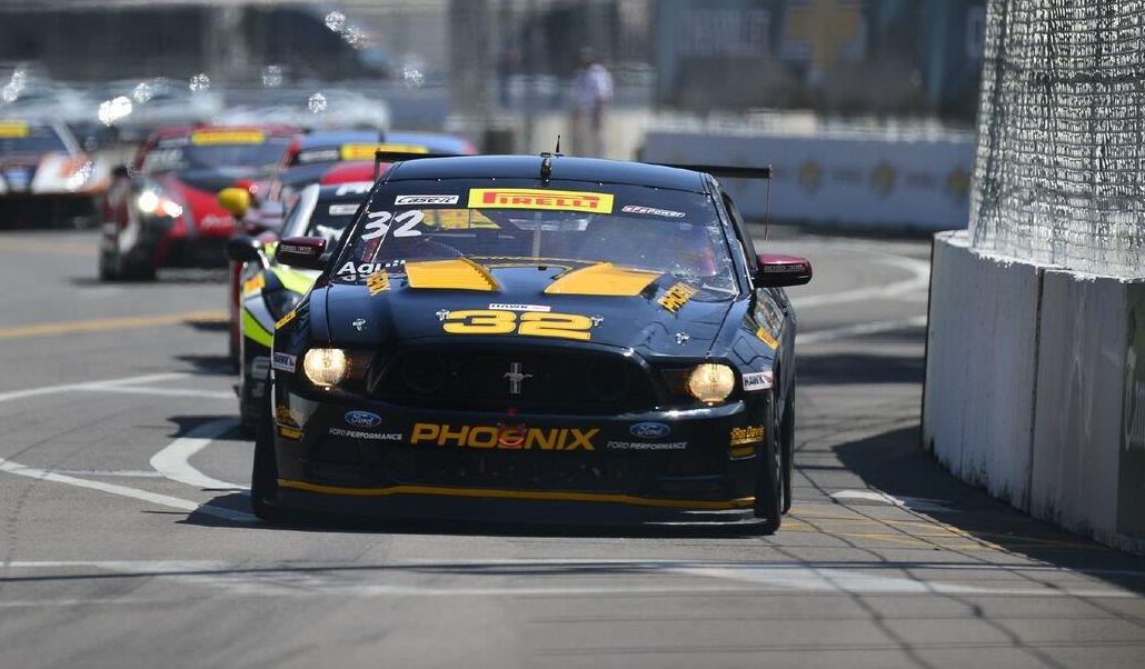 Andrew Aquilante drove his Ford Mustang to the Pirelli World Challenge GTS Round 1 win. [Pirelli World Challenge photo]