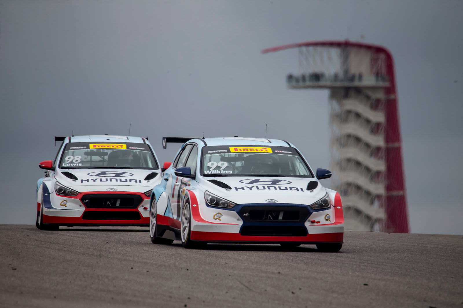 Bryan Herta Autosport drivers Mark Wilkins and Michael Lewis dominate the PWC Grand Prix of Texas at Circuit of the Americas. (photo by Brian Cleary/BCPix.com)