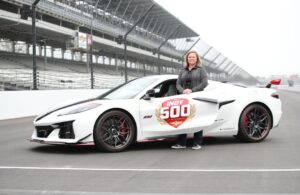 Sara Fisher will drive the 2023 Corvette Z06 70th Anniversary Pace Car in the 2022 106th Running of the Indianapolis 500. [Media Credit: Penske Entertainment - Chris Owens]