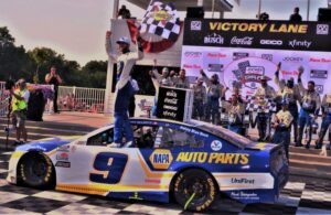 Chase Elliott in victory lane at Road America. [Dave Jensen Photo]