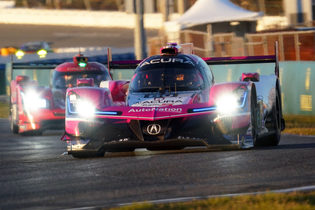 Winning Acura at sunrise. [Jack Webster photo]