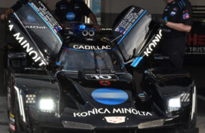 Crew shown preparing the Wayne Taylor Racing Cadillac. [Joe Jennings Photo]