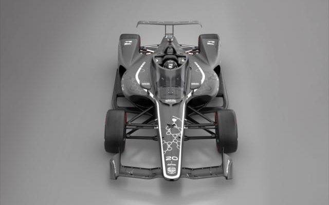Rendering of the 2020 Cockpit Protection Innovation between INDYCAR and Red Bull Advanced Technologies.  [courtesy IndyCar Media]