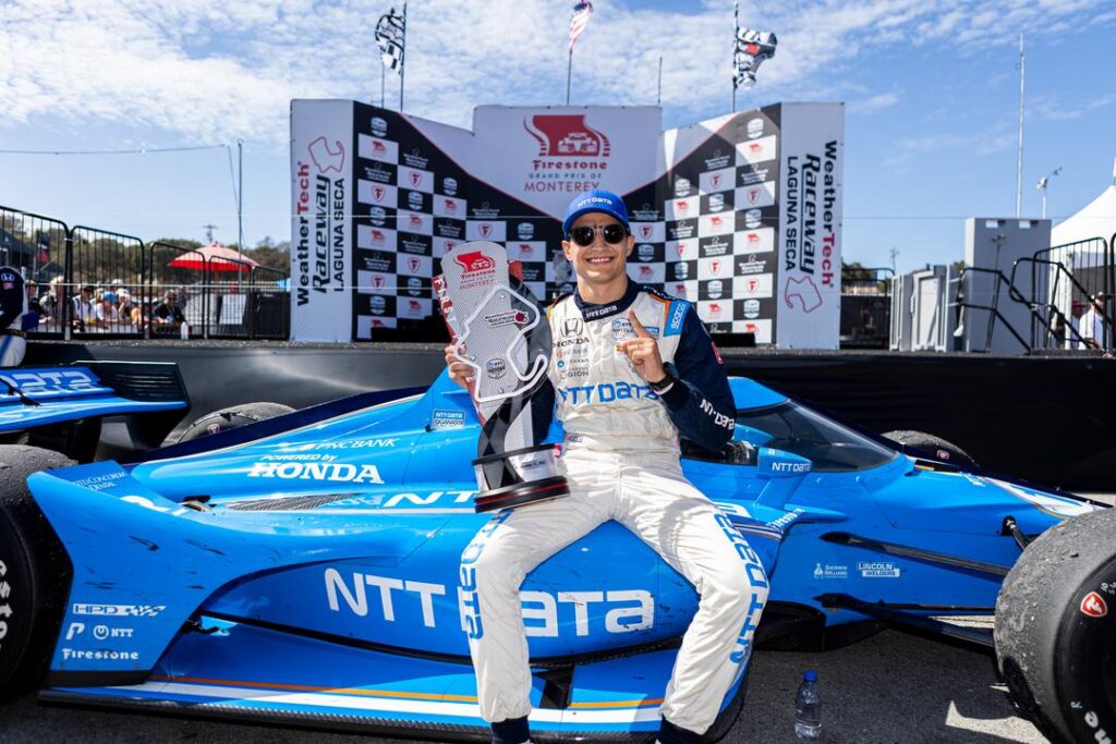 Alex Palou, winner of the Firestone Grand Prix of Monterey.  [Media Credit-Penske Entertainment: Travis Hinkle]