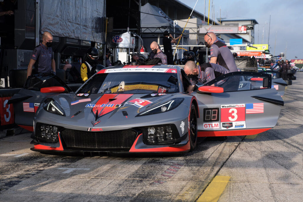 New paint scheme for the factory Corvettes. [Jack Webster Photo]