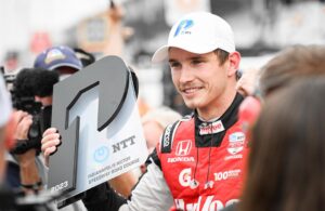 Christian Lundgaard wins the P1 Award for the 2023 GMR Grand Prix, Grand Prix of Indianapolis. [Media Credit - Penske Entertainment: James Black]