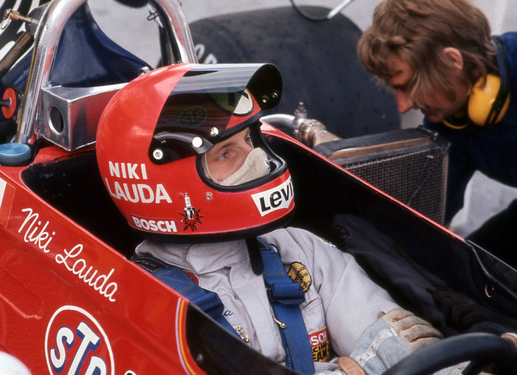 Niki Lauda's "pay to drive" March in 1972. [Photo by Jack Webster]