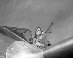 From the Lockheed archive comes this awesome shot of Ray during his stint as a flight test control officer for the company in late 1944. He would eventually become the third military test pilot to certify on the P-80 Shooting Star, America's first operational jet fighter. Photo courtesy of the author, Andrew Layton