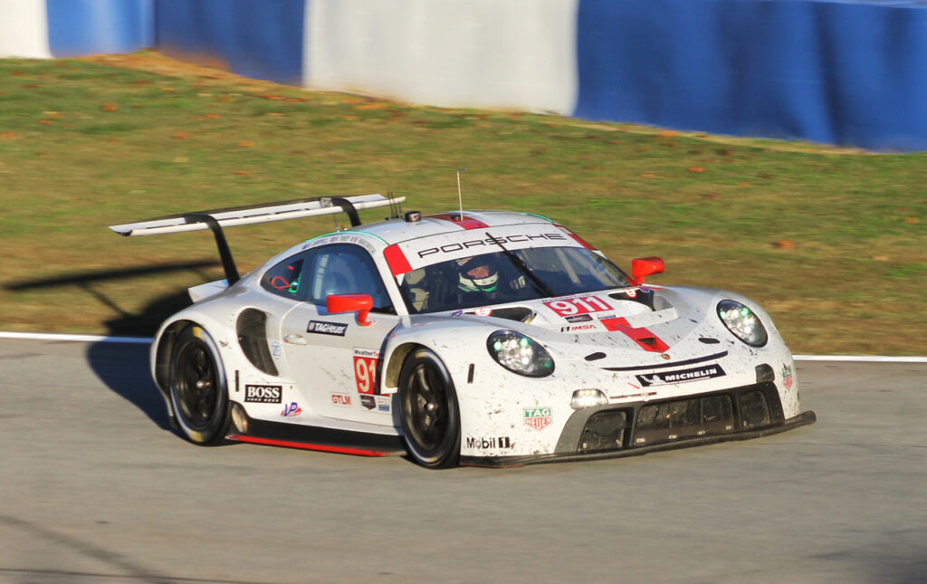 GTLM winning Porsche. [Photo by Roger Warrick]