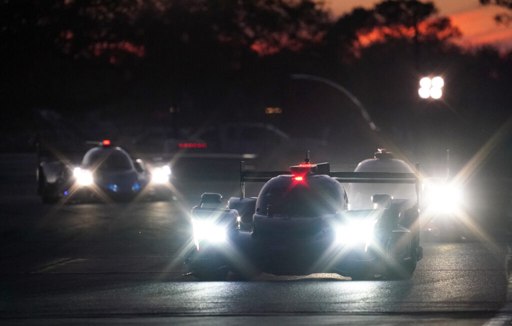 Racing into the night at Sebring. [Jack Webster Photo]