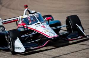 Josef Newgarden took the win in Race 2 at the Iowa Speedway giving Team Penske a sweep of the INDYCAR weekend. © [Andy Clary/ Spacesuit Media]