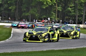 Lexus up front of the GTD class at the start of the race at Road America. [John Wiedemann Photo]