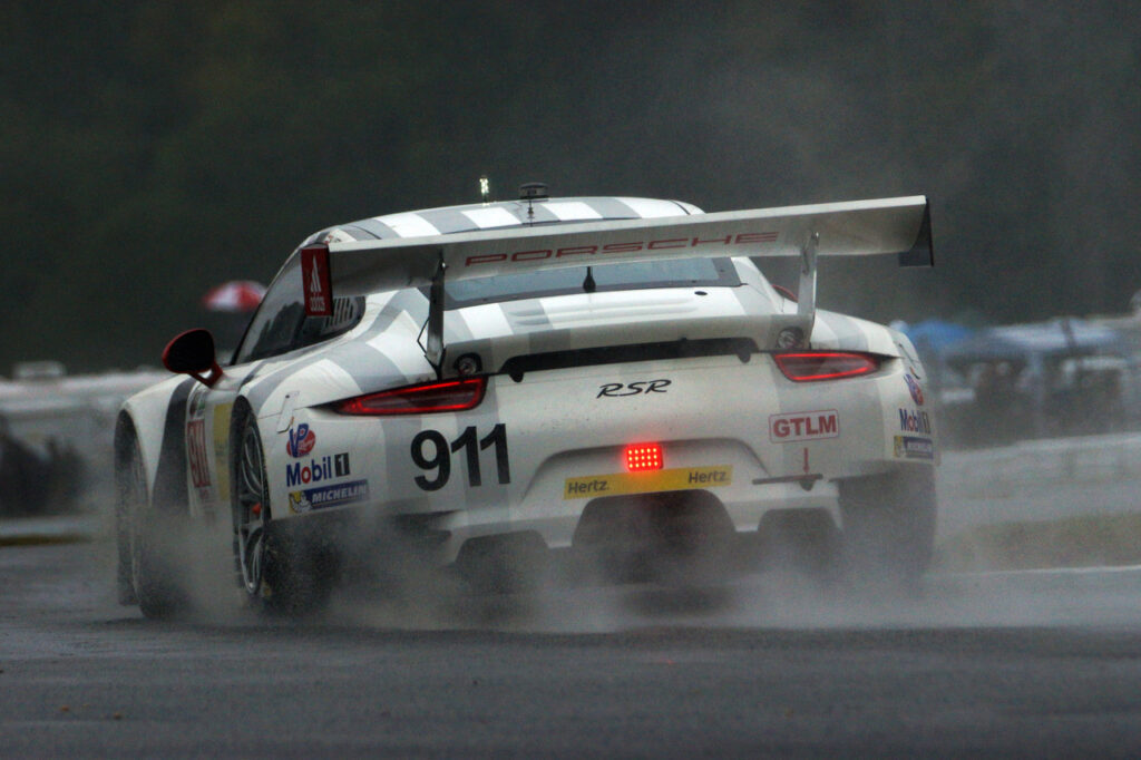 The overall winning Porsche 911 RSR at Petit Le Mans in 2015. [Jack Webster photo]