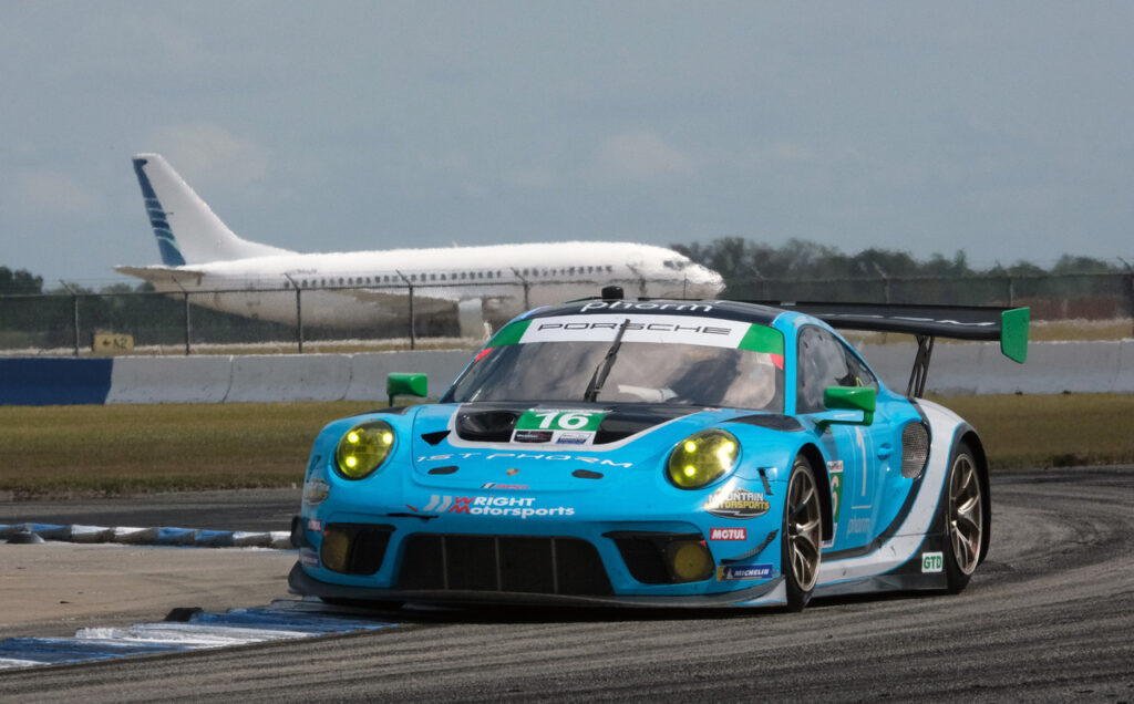 Racing among the airplanes. [Jack Webster Photo]