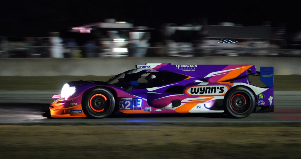 IMSA LMP2 winner under braking. [Jack Webster photo]